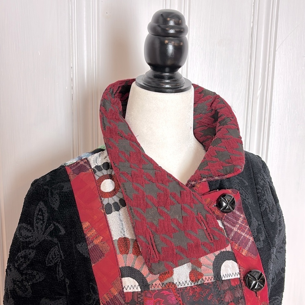 DESIGUAL Patchwork Embroidered Coat – Vibrant & Unique - Picture 7 of 12